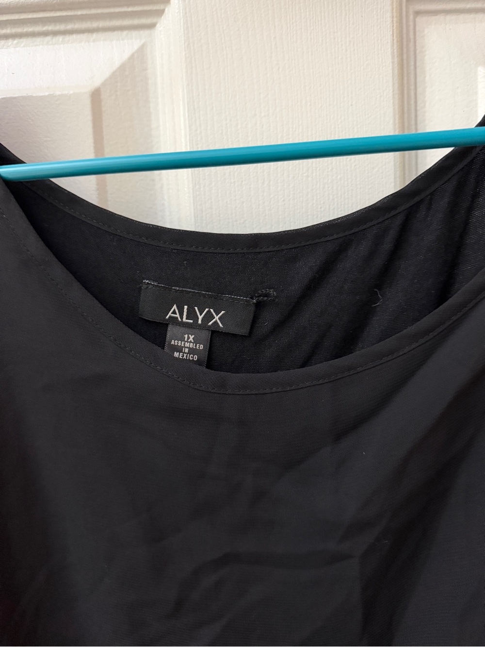 Alyx Black Sheer Layered Flutter-Sleeve Blouse - Picture 2 of 3